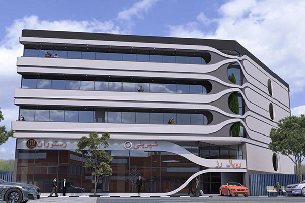 پروژه نمای کرتن وال پروژه رویال رز شهر آمل